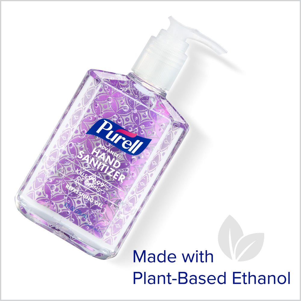 Purell etiqueta con ingredientes y beneficios informativos