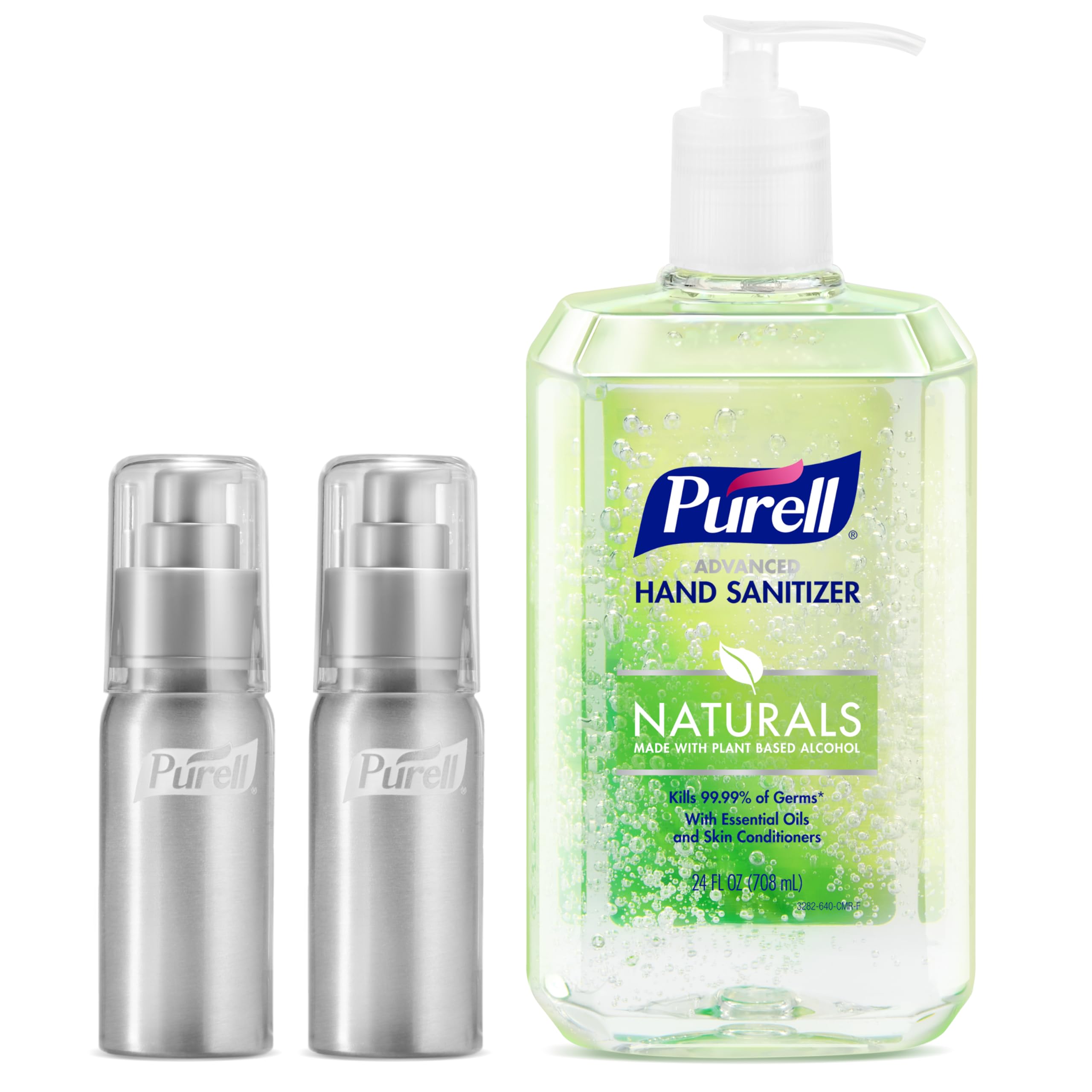 Purell Naturals frasco 24 oz frontal mostrando envase principal y ahorro