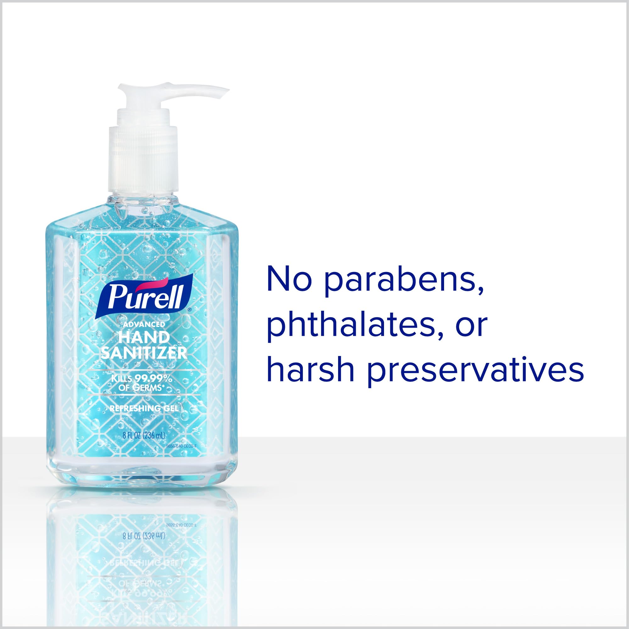 Purell gel textura visible que hidrata y desinfecta rápidamente