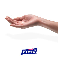 Purell textura del gel en close-up con hidratación visible y absorción rápida