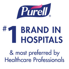 Purell en uso sobre mostrador de oficina para higiene inmediata de empleados