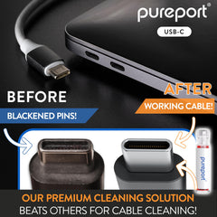 pureport uso de la solución en conector USB-C para restaurar contacto