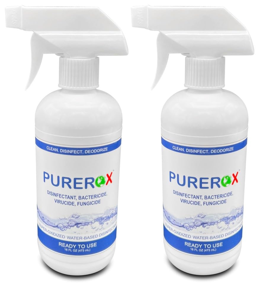 PUREROX frasco delantero mostrando diseño y volumen práctico