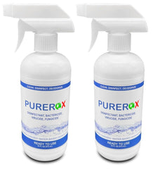 PUREROX frasco delantero mostrando diseño y volumen práctico