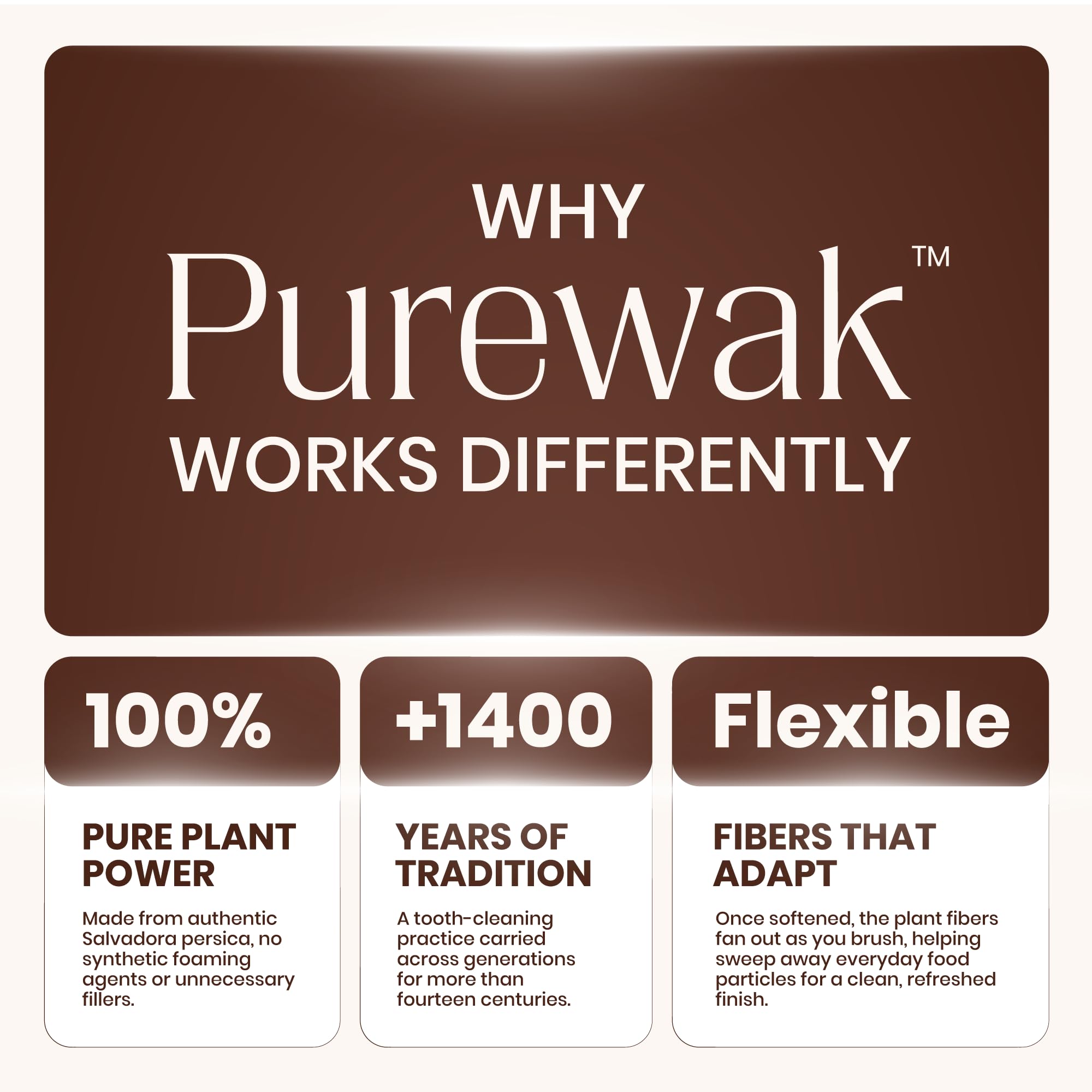 PUREWAK detalle de fibras de Salvadora persica mostrando textura y calidad
