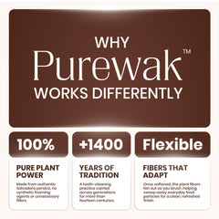 PUREWAK detalle de fibras de Salvadora persica mostrando textura y calidad