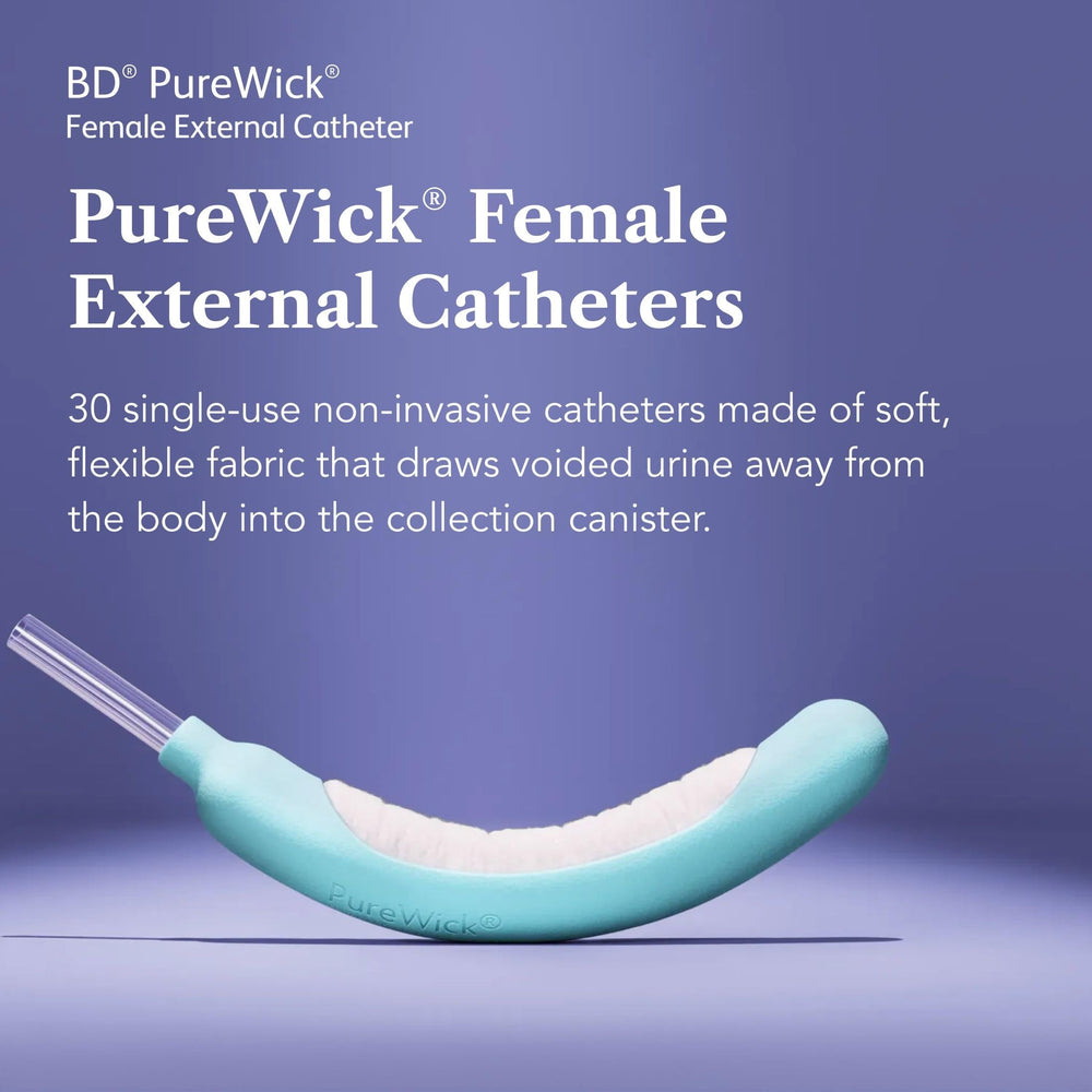 PureWick detalle del material del catéter que destaca suavidad y confort
