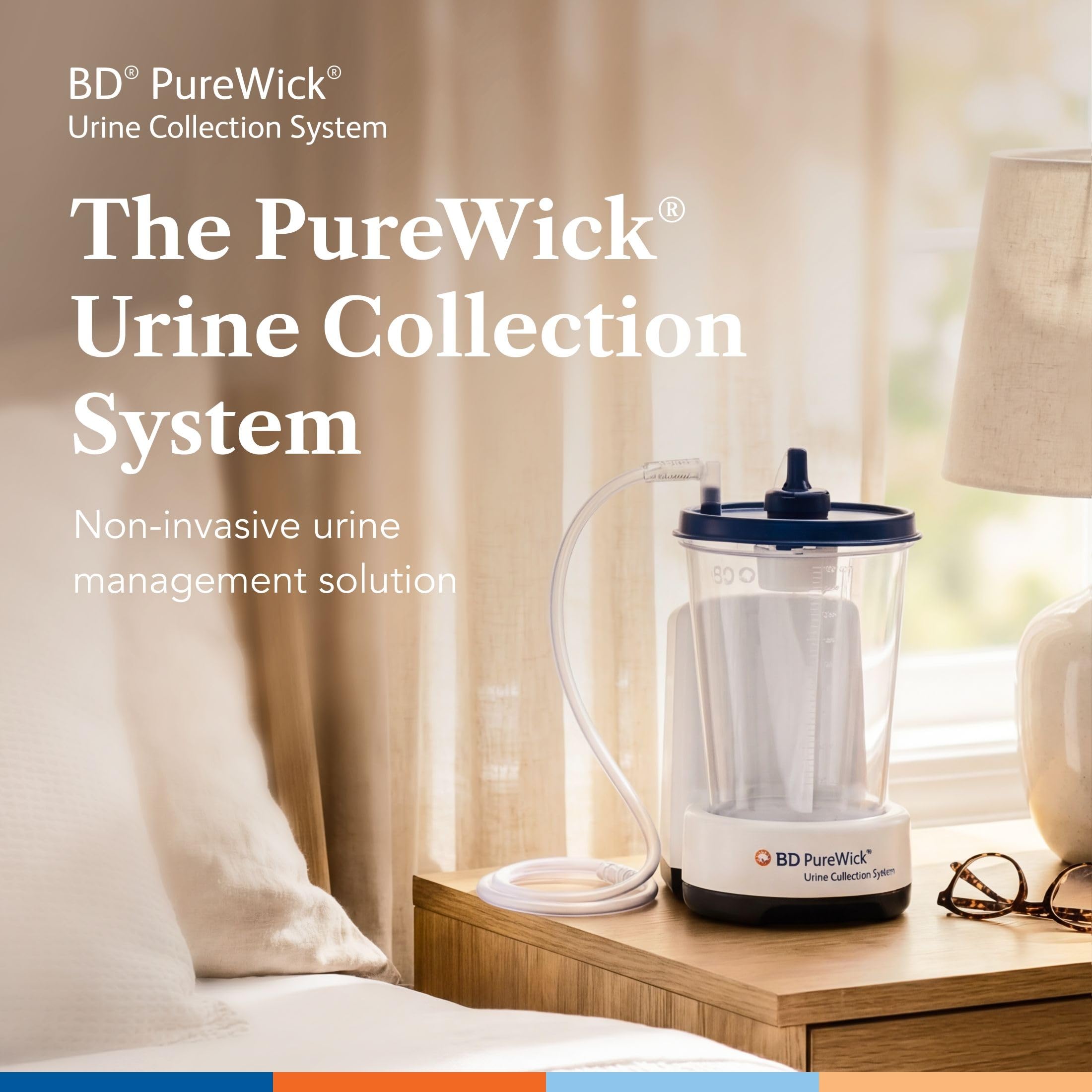 PureWick frasco de 2000 cc cerrado para recolección segura y capacidad grande