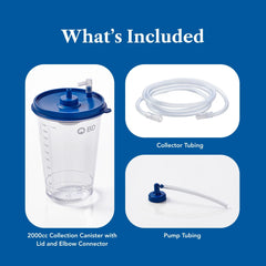 PureWick tubing colector con conector en codo para instalación estable