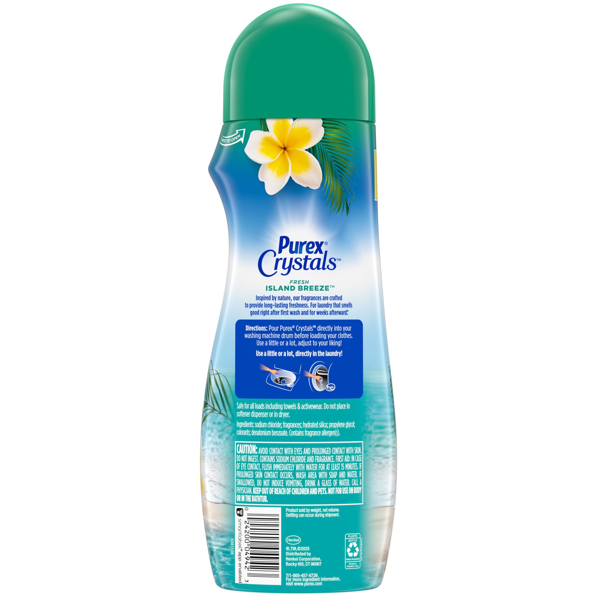 Purex etiqueta con instrucciones claras y uso seguro en lavadora