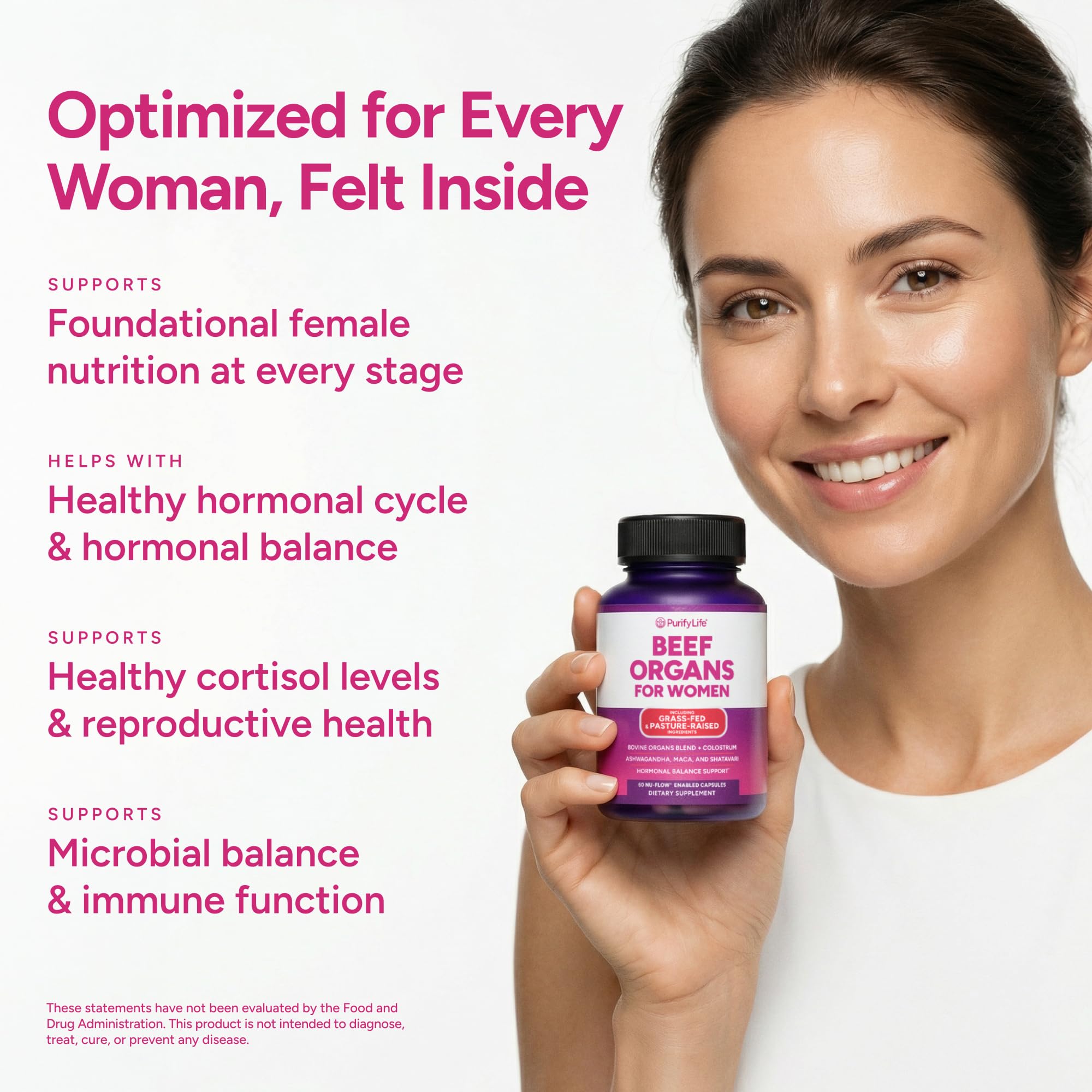Purify Life mezcla de maca y hierbas destacando apoyo adaptógeno