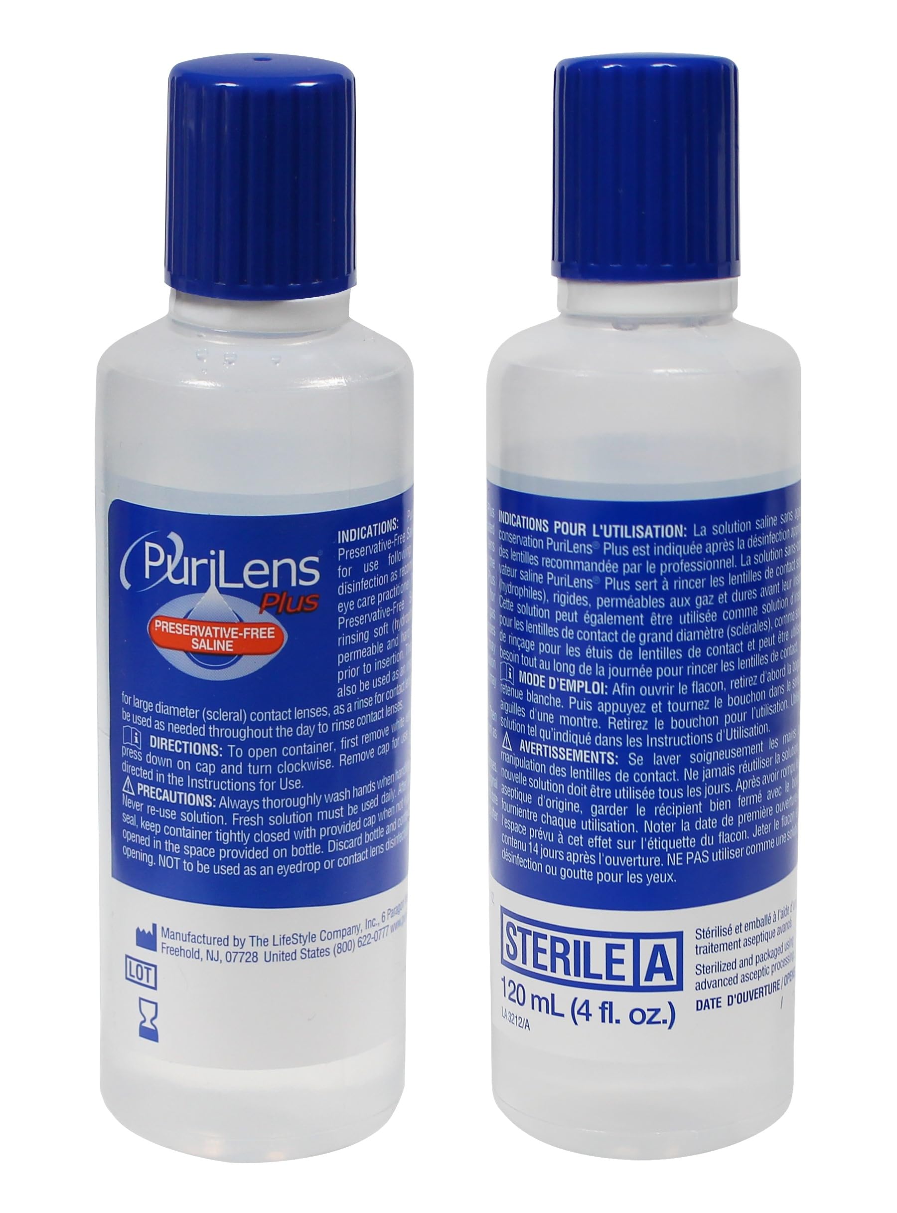Mano colocando lente con Purilens Plus, marca visible y confort mejorado