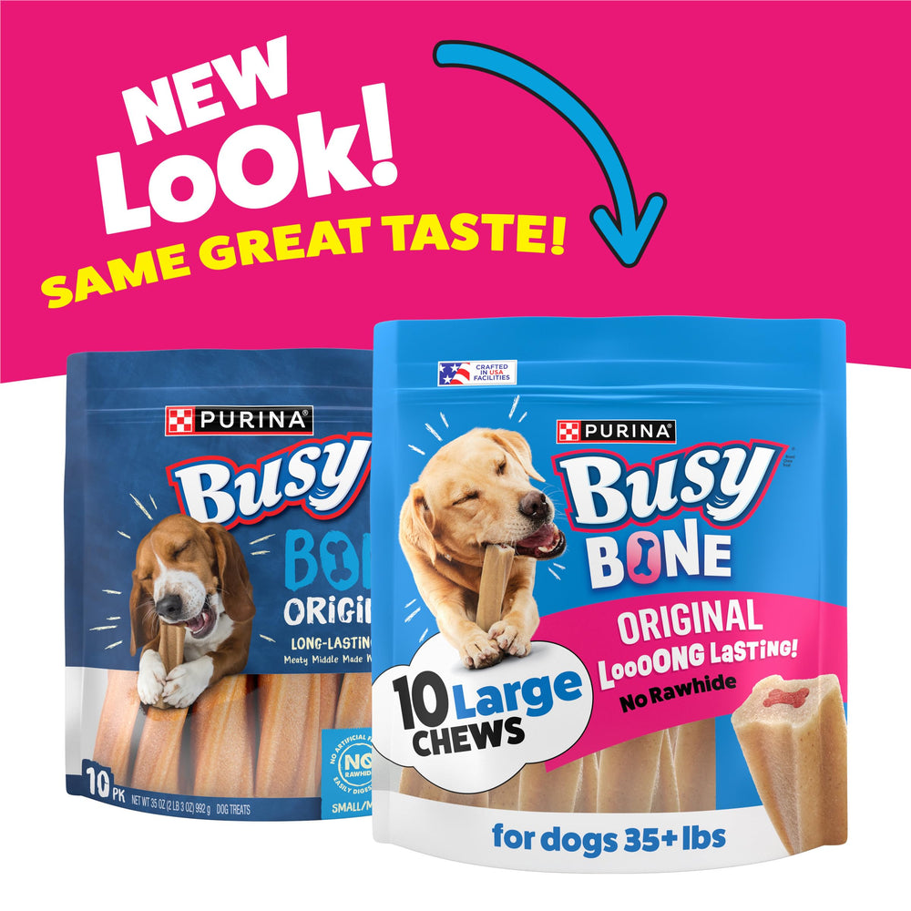 Purina Busy detalle del centro de carne real que aumenta atractivo y sabor