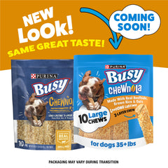 Purina Busy textura exterior con avena y arroz que ofrece crujido