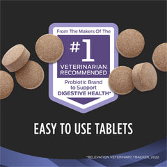 Purina FortiFlora tableta en mano, masticable fácil de ofrecer