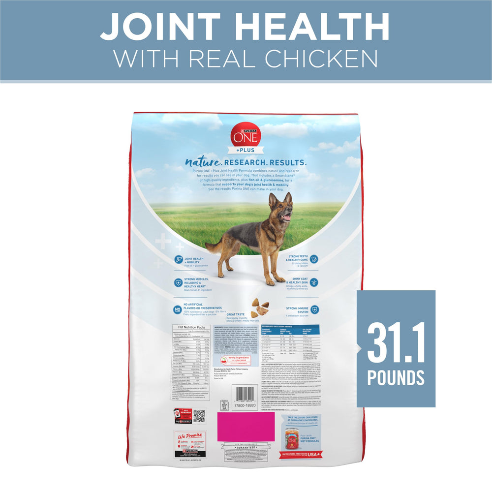 Purina ONE glucosamina y aceite de pescado resaltando soporte articular