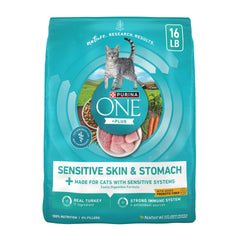 Purina ONE bolsa 16 lb frente mostrando diseño y beneficios clave
