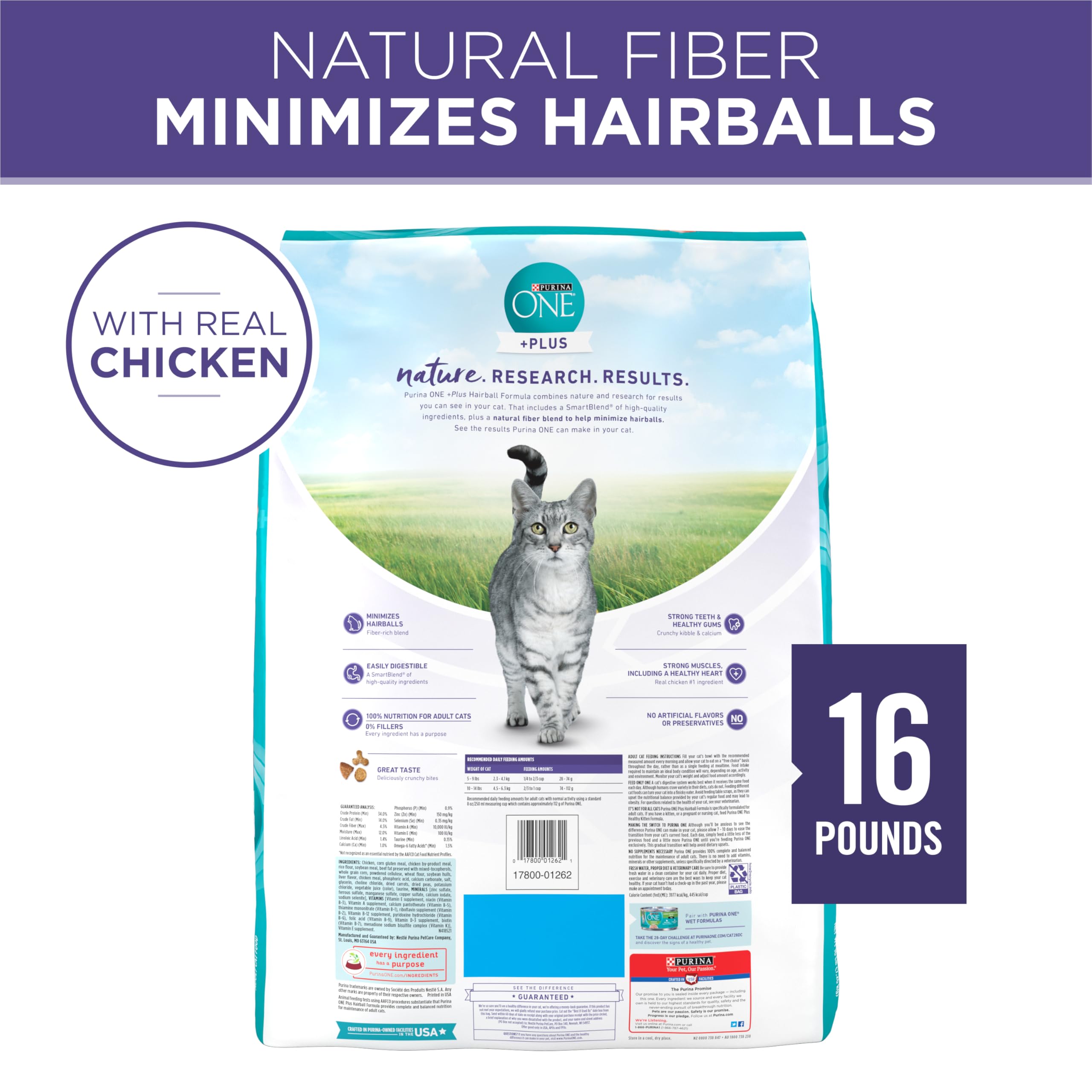 Purina ONE croquetas vista cercana para apreciar forma y textura