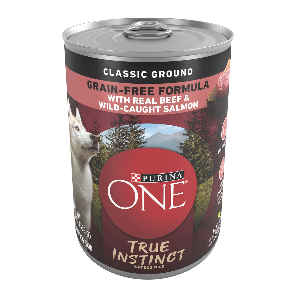 Purina ONE frente de la lata mostrando etiqueta clara y beneficios
