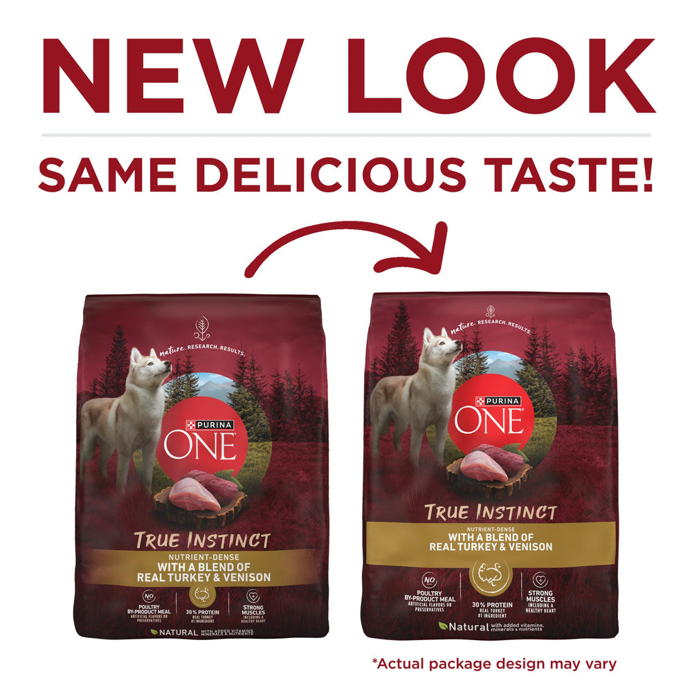 Purina ONE primer plano del kibble resaltando textura crujiente beneficioso