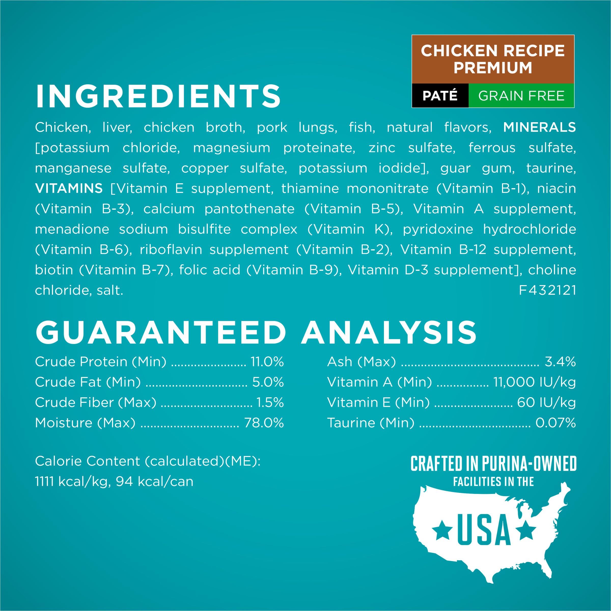 Purina ONE lata en mano para apreciar tamaño y porción