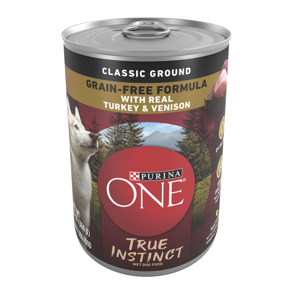 Purina ONE lata frente mostrando etiqueta y beneficio nutricional