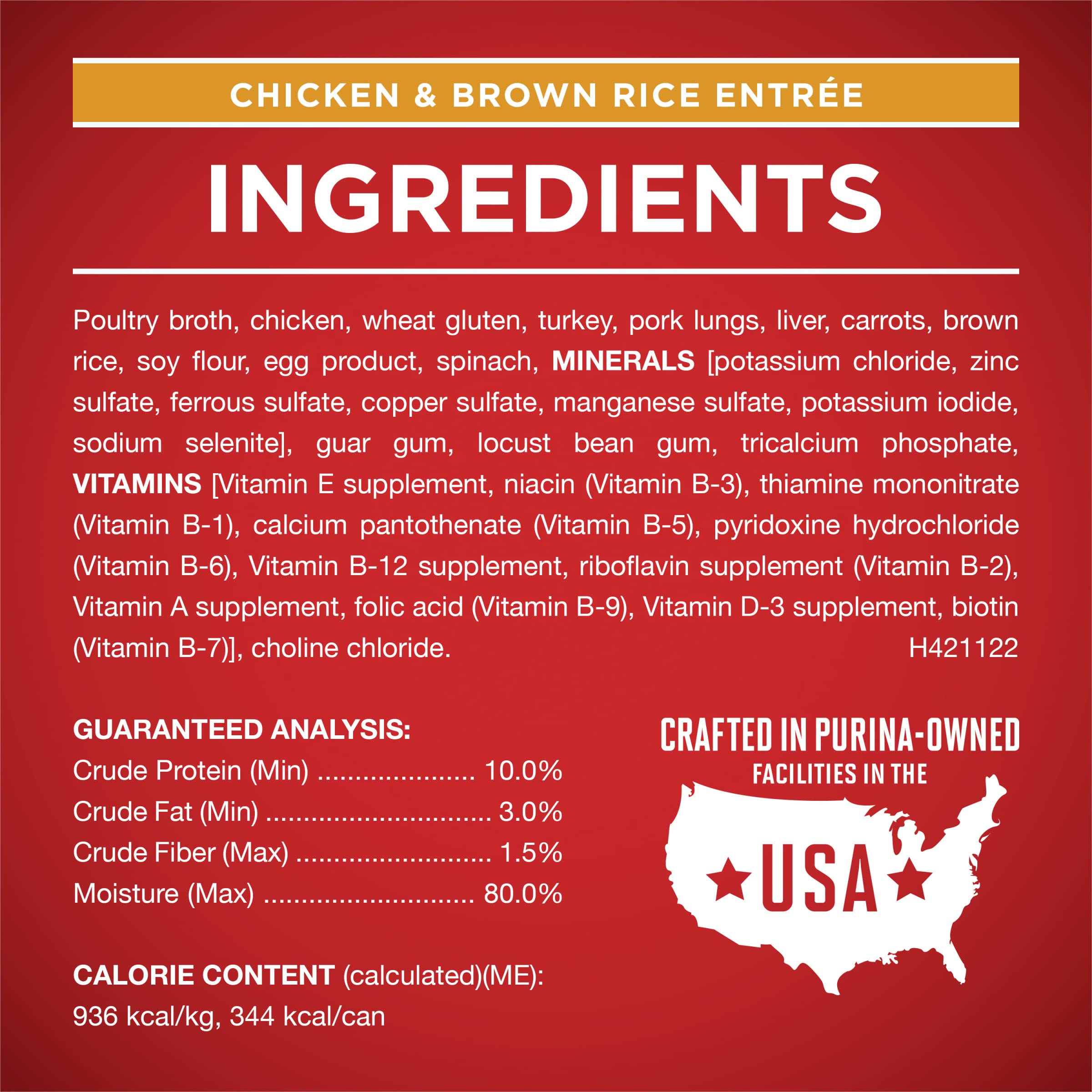 Purina ONE lata abierta mostrando gravy y trozos, visual ayuda a decidir compra