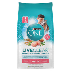 Purina ONE frente del paquete mostrando diseño y ventajas reduciendo alérgenos