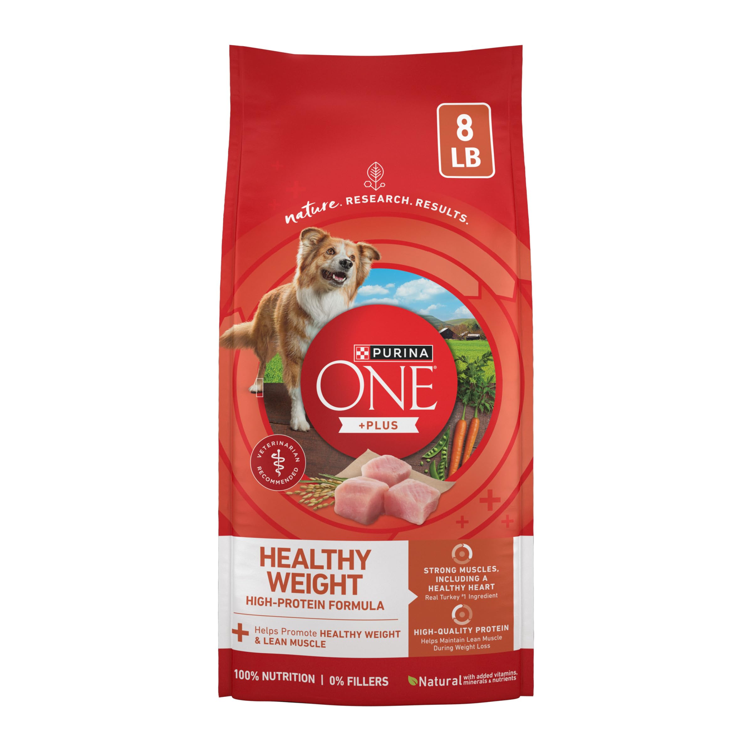 Purina ONE frente del empaque mostrando pavo e información de peso