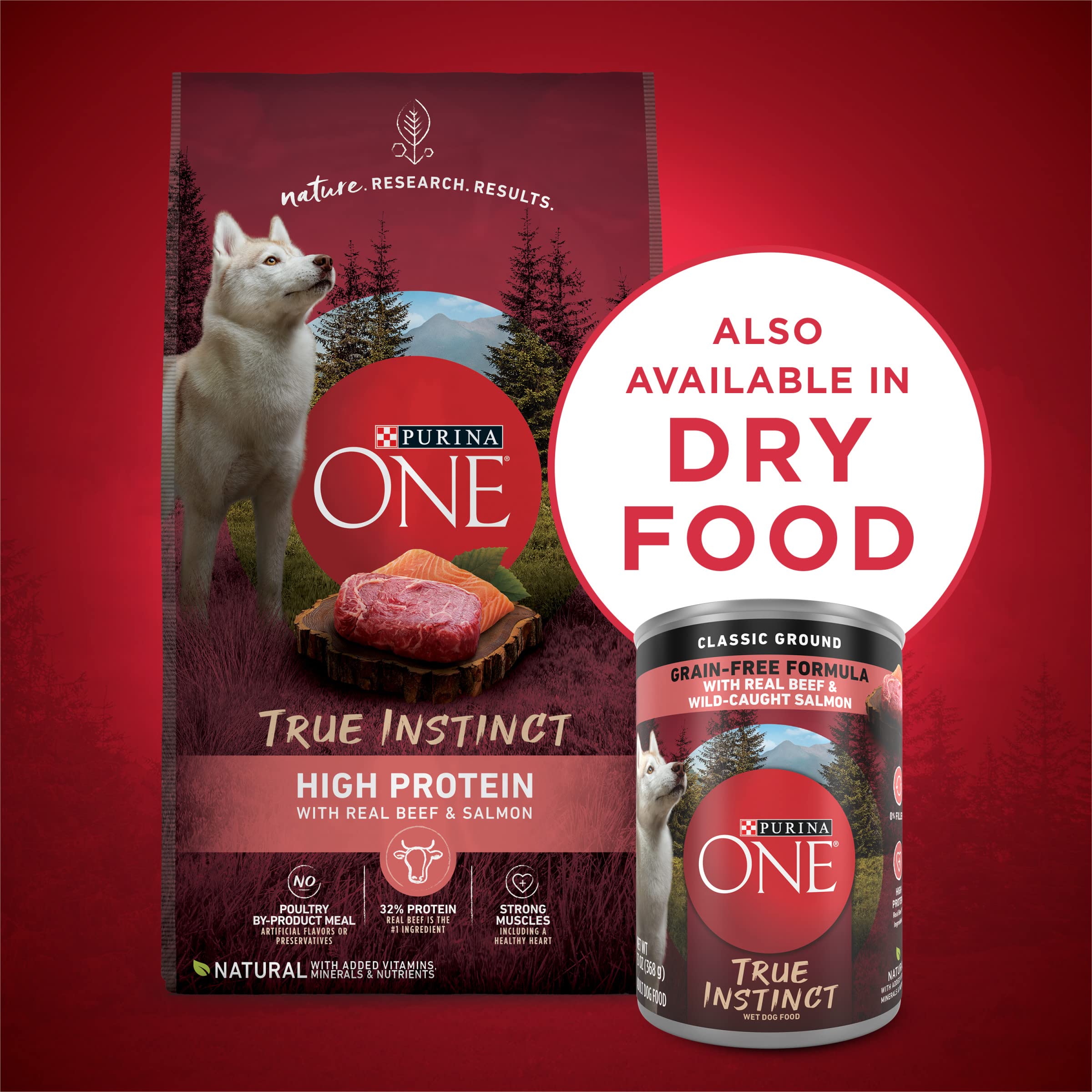 Purina ONE porción servida en plato mostrando tamaño de ración
