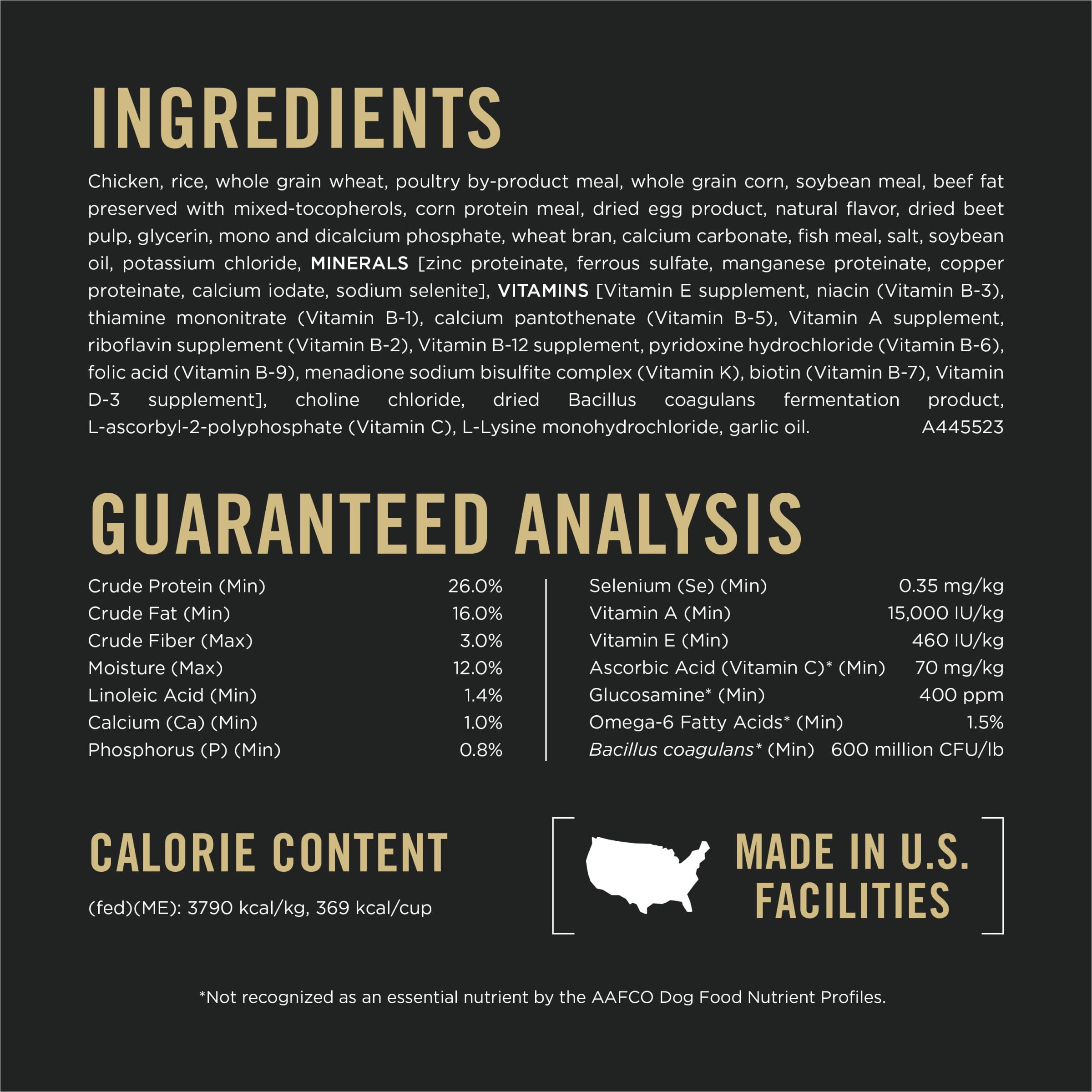 Purina Pro Plan comparación de tamaño del saco 5 lb para referencia