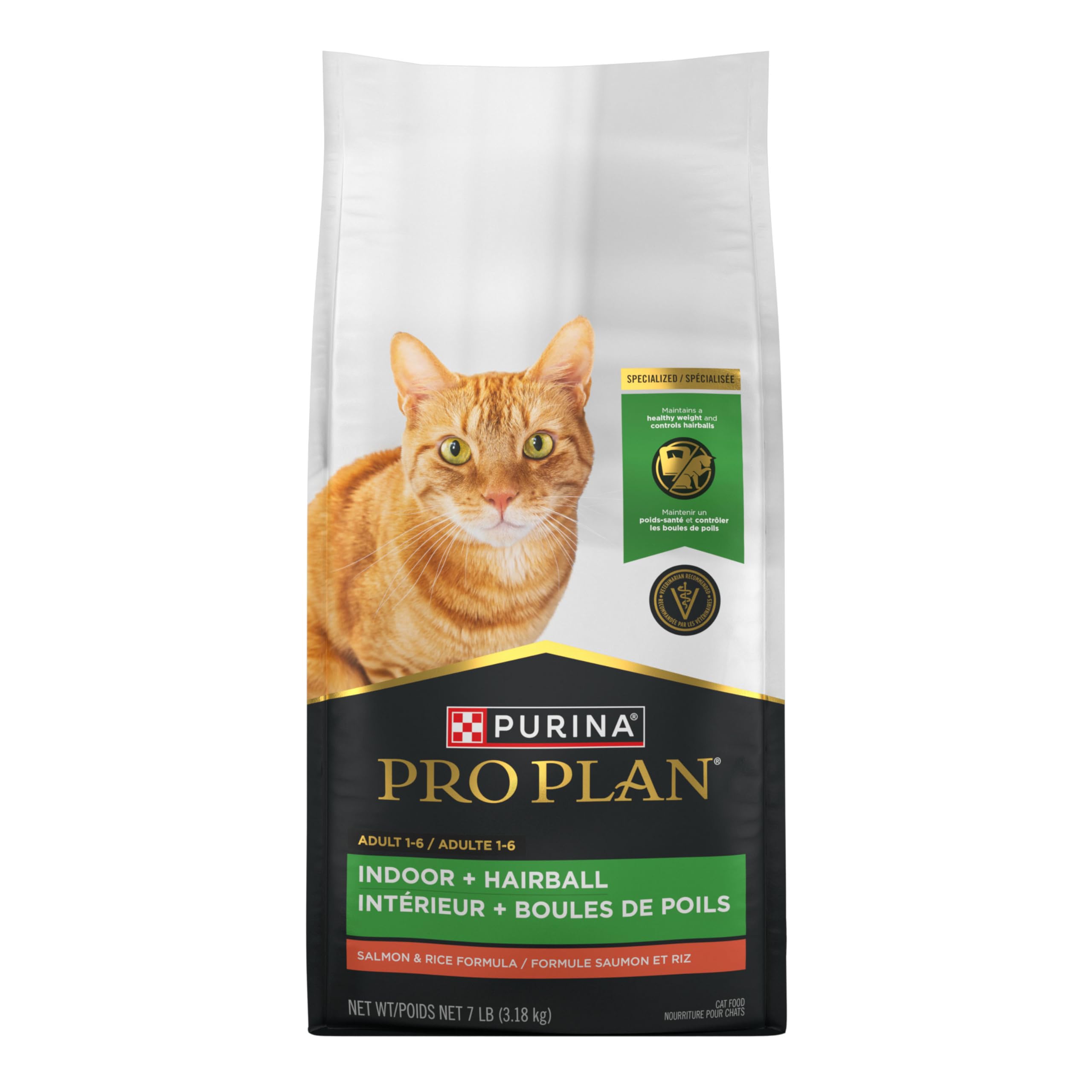 Purina Pro Plan en plato, alimento que ayuda a controlar bolas de pelo