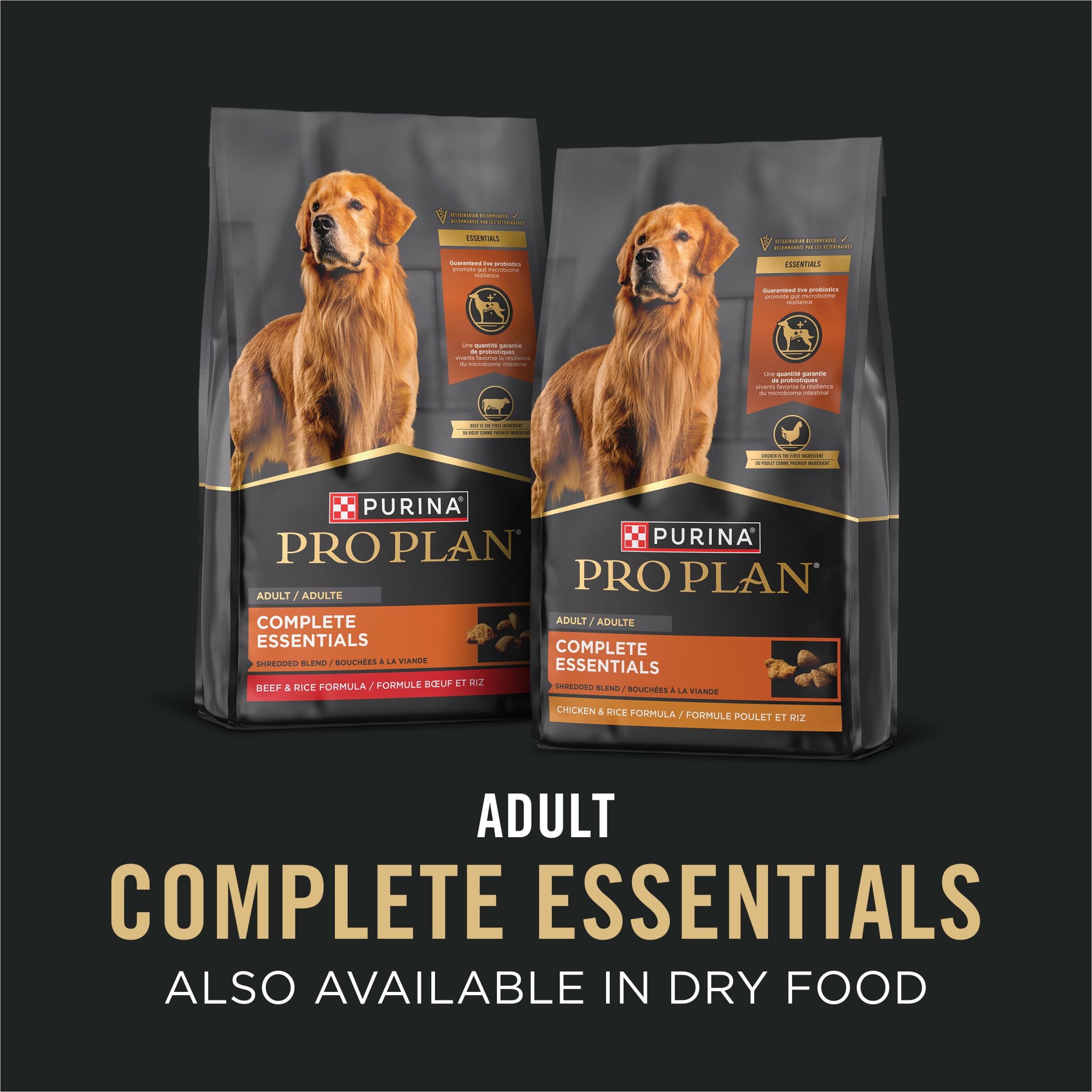 Purina Pro Plan etiqueta nutricional detalle que muestra ingredientes clave