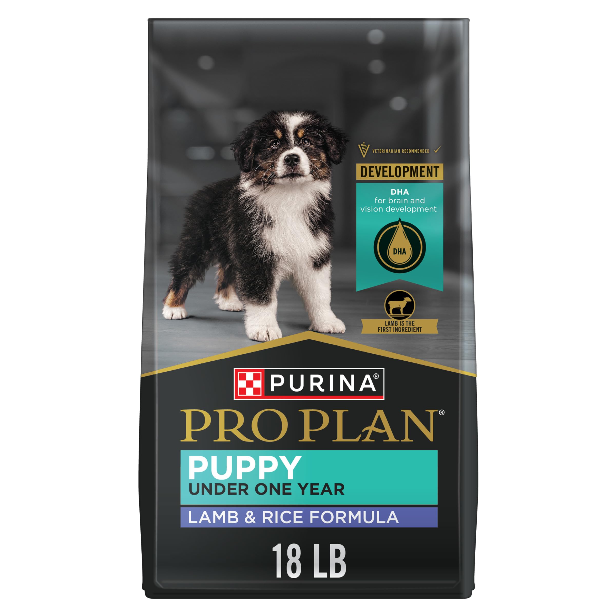 Purina Pro Plan frente del paquete mostrando el tamaño y beneficios