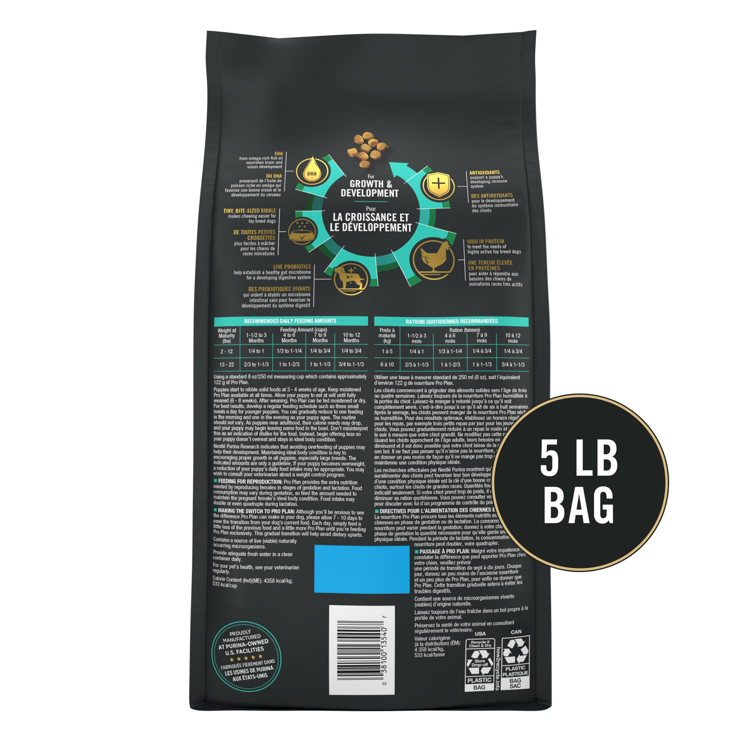 Purina Pro Plan pollo real como ingrediente principal nutritivo