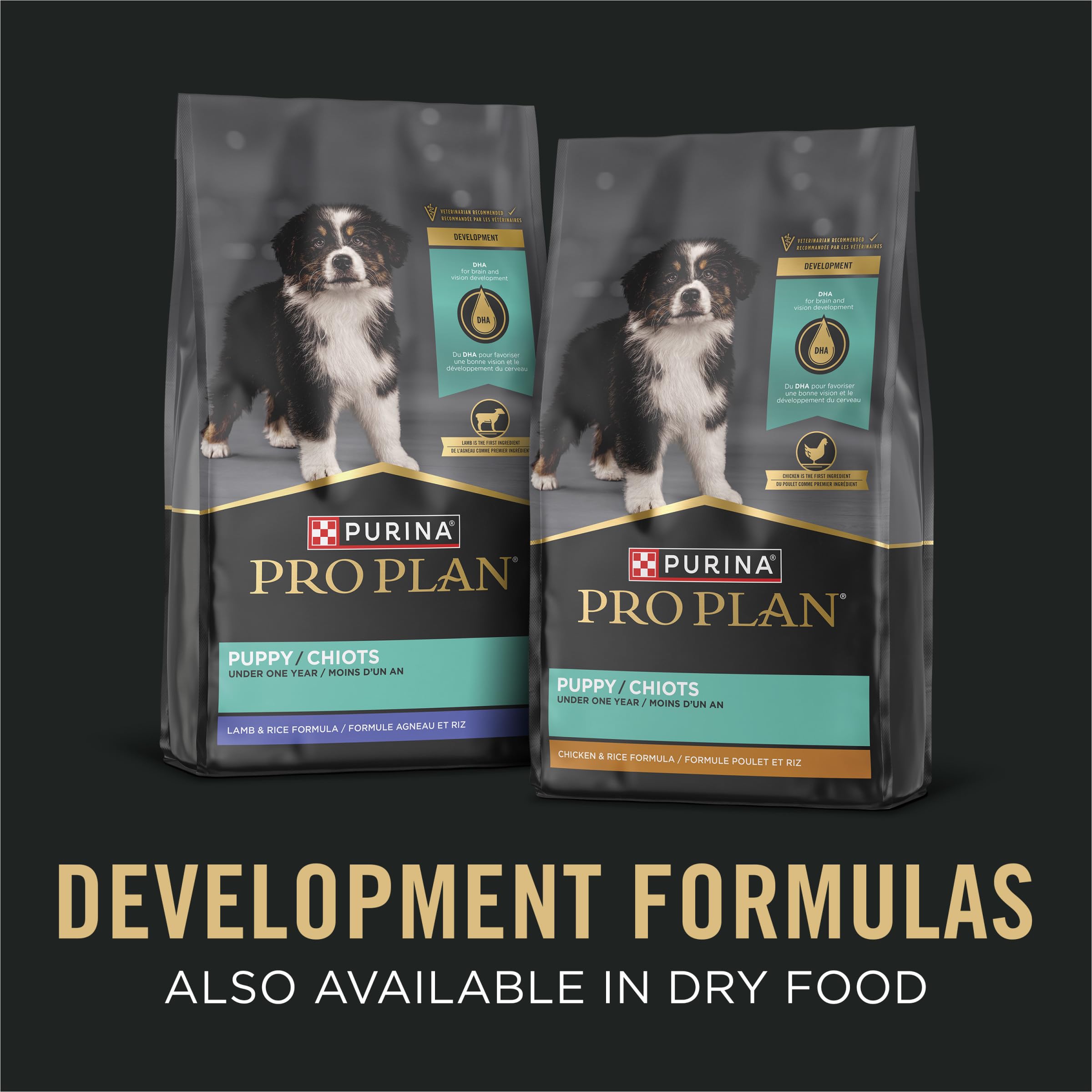 Purina Pro Plan etiqueta nutricional enfocada en vitaminas y DHA
