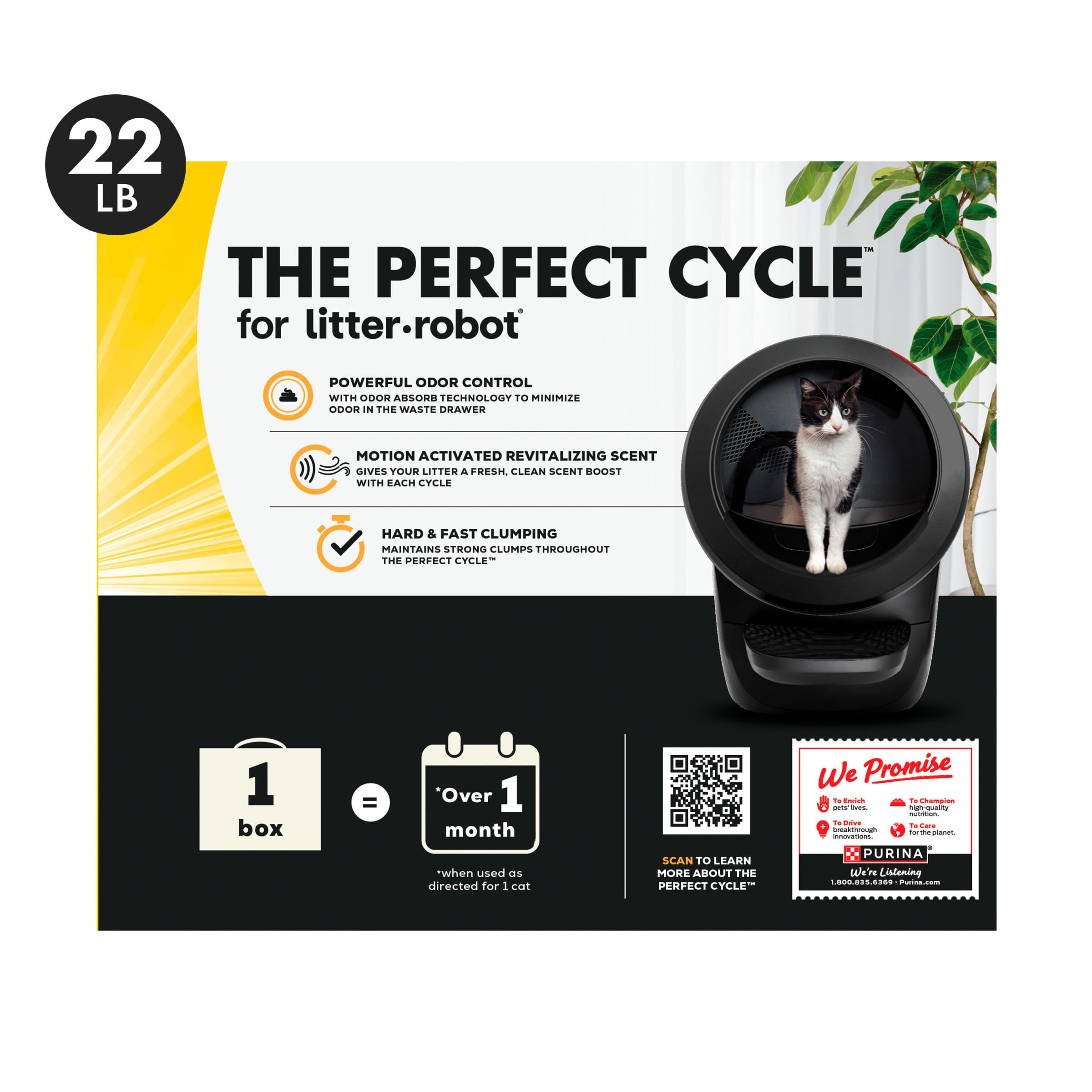 Purina Tidy Cats etiqueta informativa con instrucciones y compatibilidad