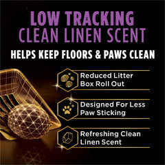 Purina Tidy Cats patas de gato con mínima arena evitando suciedad