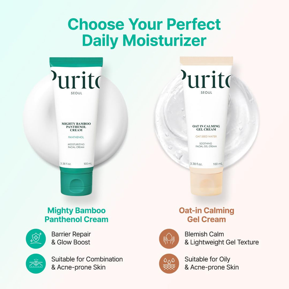 PURITO crema extendida en piel mostrando acabado no graso y sedosidad