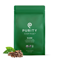 PURITY COFFEE bolsa EASE frente mostrando marca y frescura