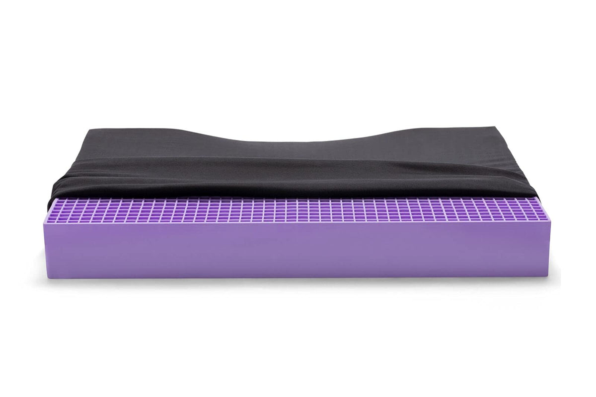 Purple cojín Ultimate Seat vista frontal mostrando forma y tamaño para confort