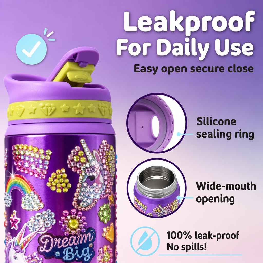 PURPLE LADYBUG pulsera brillante incluida para transportar la botella cómodamente