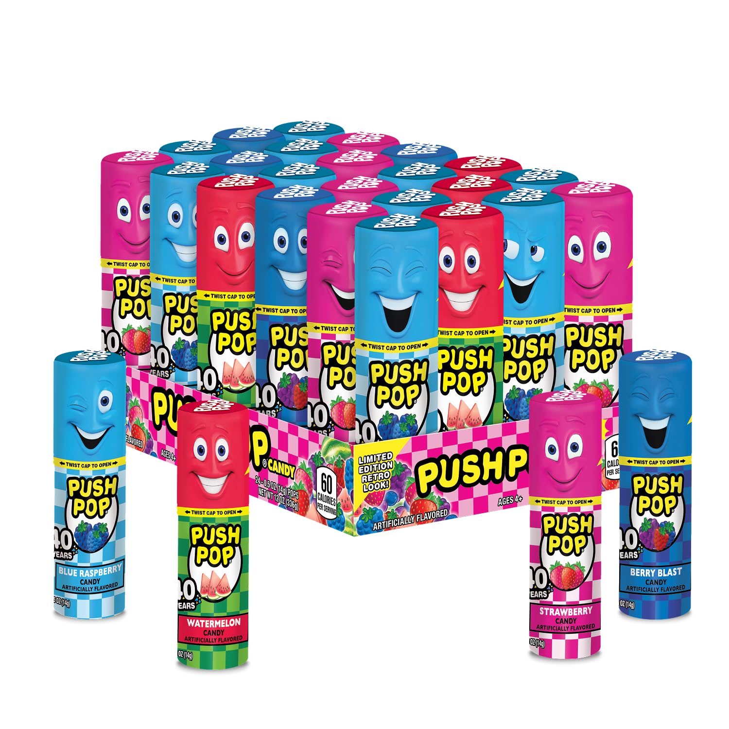 Push Pop vista frontal del paquete ideal para fiestas y regalos