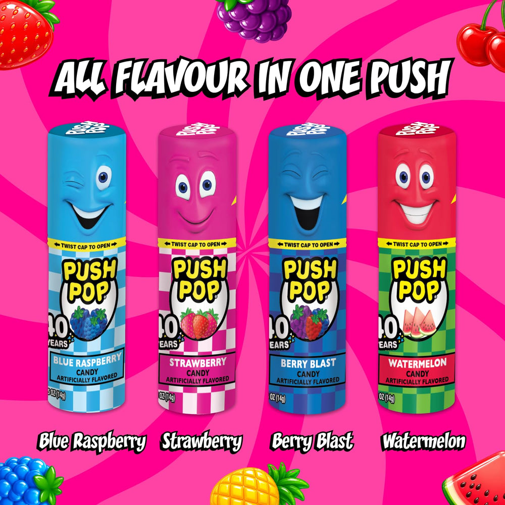 Push Pop primer plano de la superficie de la paleta mostrando textura atractiva