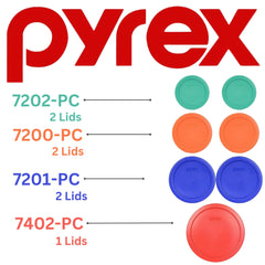 Pyrex tapas en uso en cocina conservando y recalentando alimentos