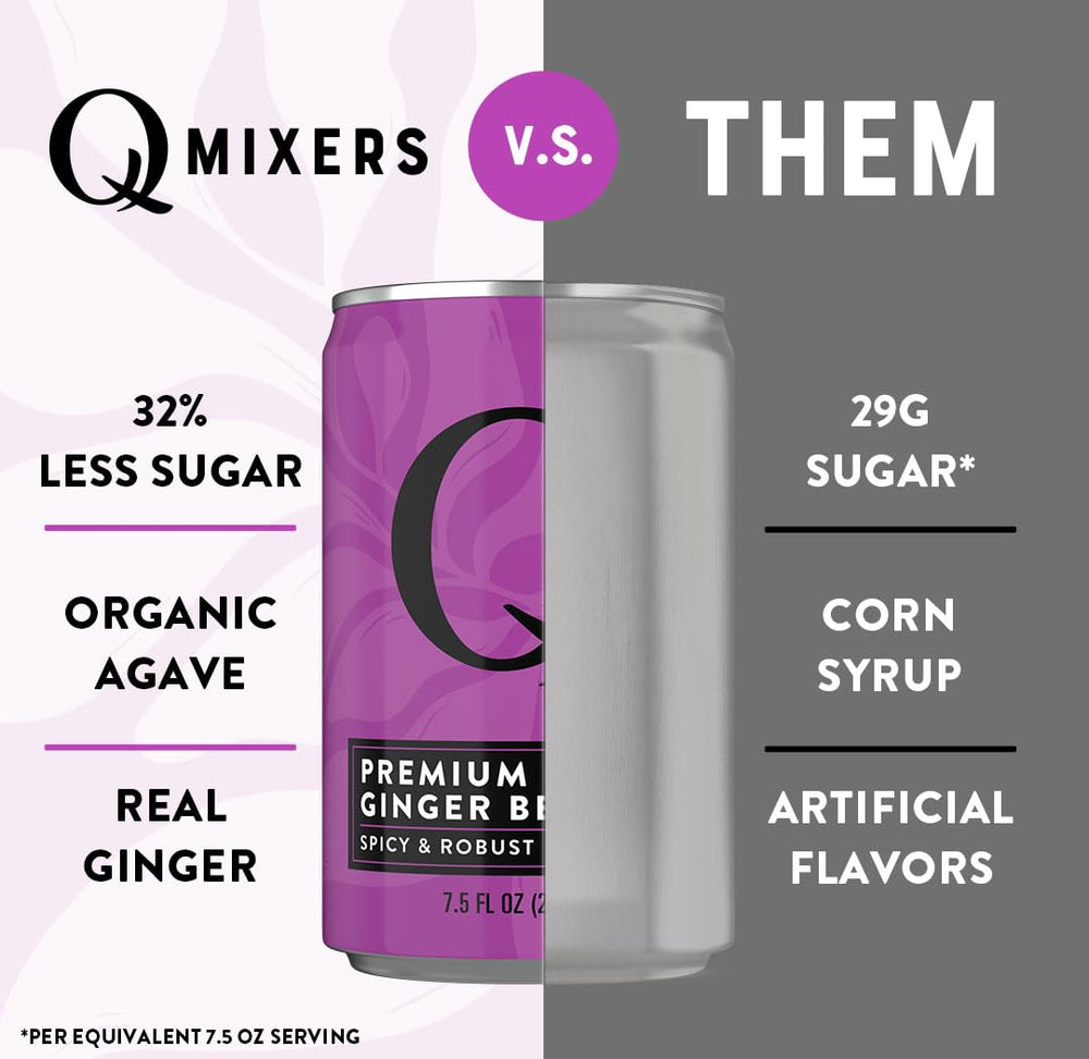 Q MIXERS jengibre y agave orgánico juntos, muestra ingredientes naturales
