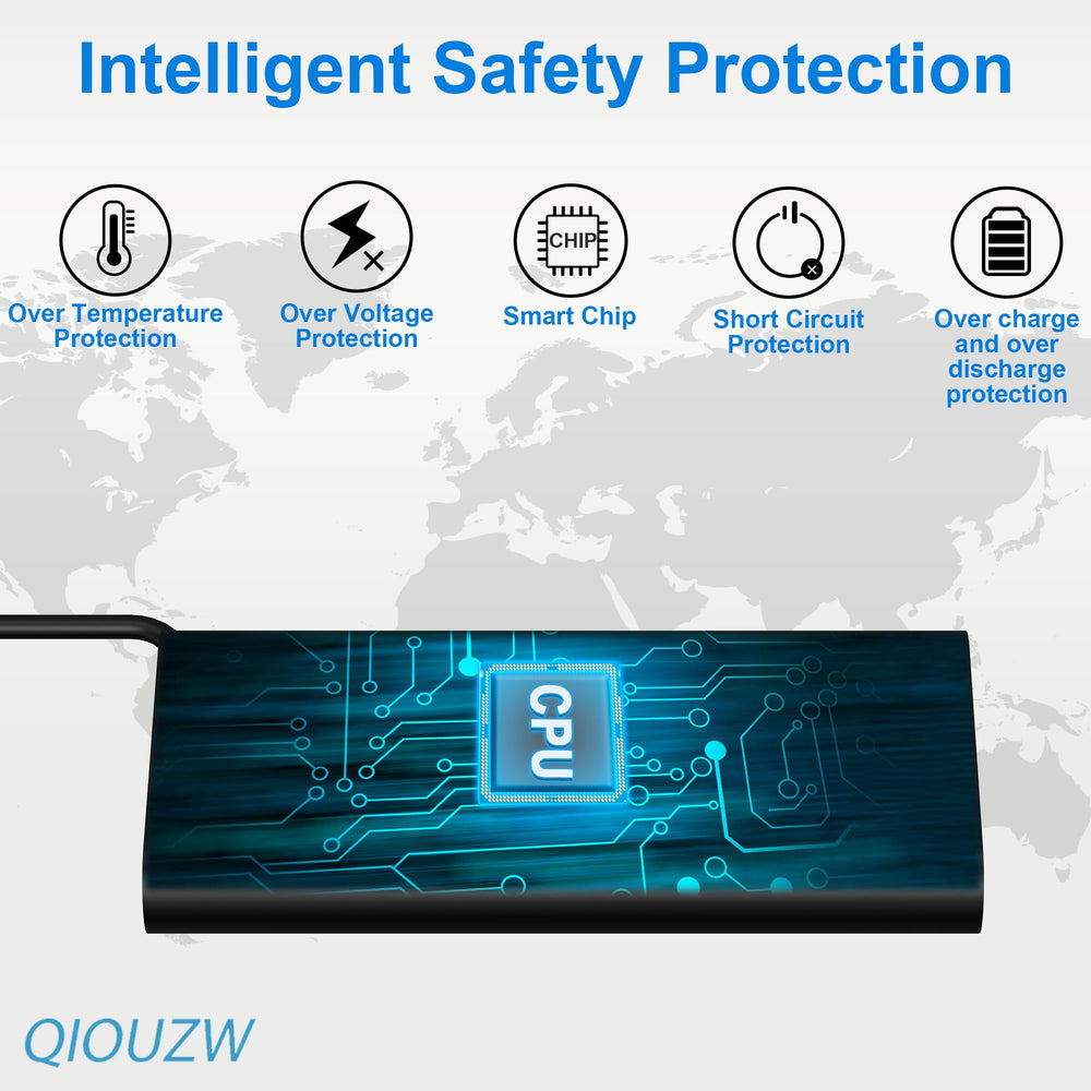 QIOUZW comparación de tamaño junto a un teléfono para referencia de escala