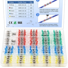 Qizpcer empaque frontal con 350 conectores impermeables y ordenados