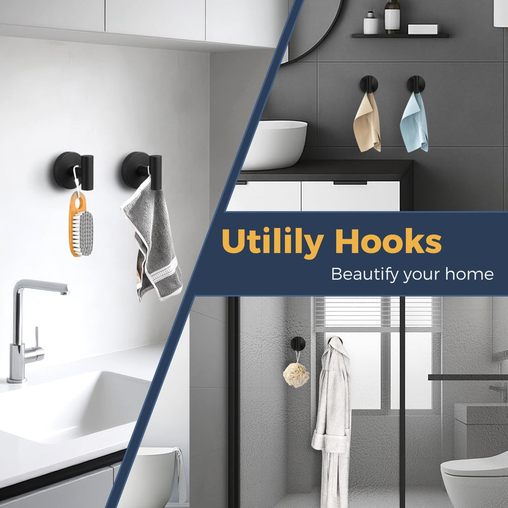 QQK ganchos instalados en baño moderno optimizando espacio y organización