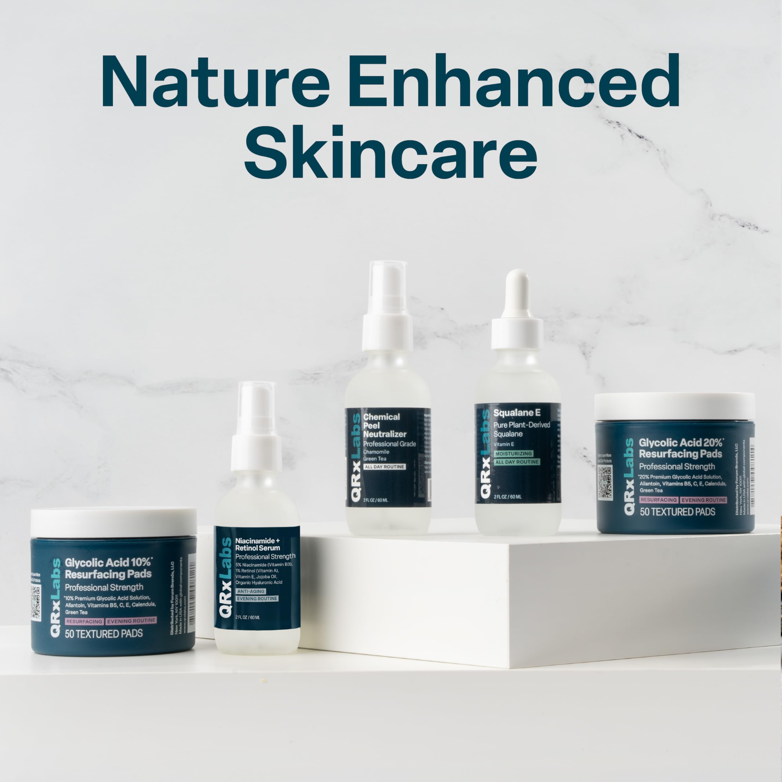 QRxLabs escenario de baño mostrando rutina diaria práctica y cómoda